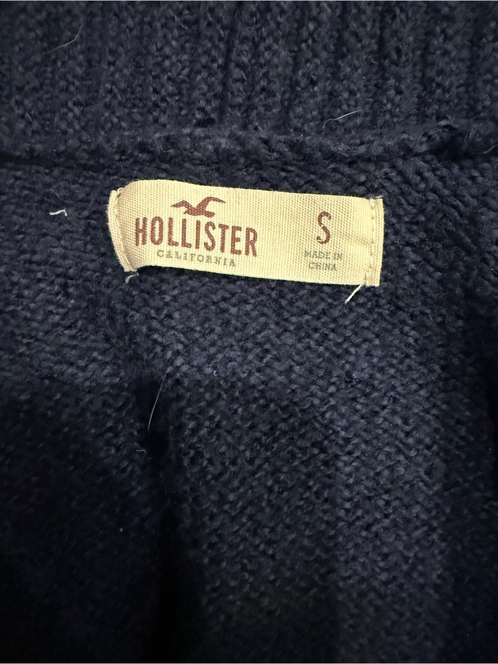 Hollister Navy Blue Y2K Boyfriend Cardigan Sweater - Picture 5 of 5